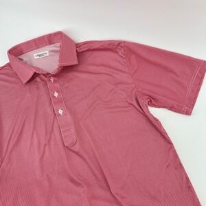 Collars & Co Mens XL Tall Red White Gingham Check Dress Collar Polo Shirt NWOT‎